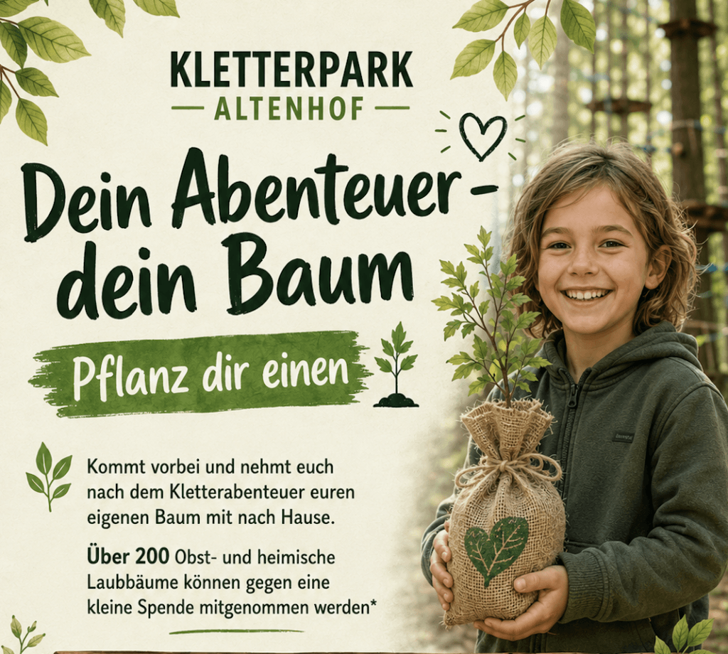 Baumpflanz-Aktion im Kletterpark
